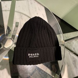 Prada black winter hat worn few times 2021